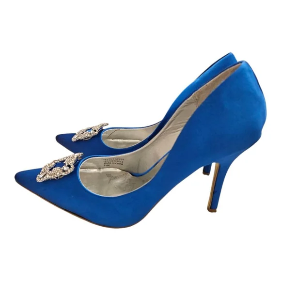Women's Audrey Brooke Blue Embellished Heels Size 8.5 - Picture 2 of 7